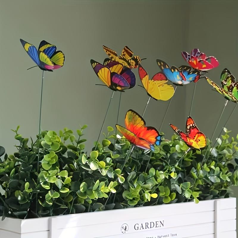 10/20/30PCS 3D Butterfly Garden Decorations Sturdy Plant Stem Cutouts for Home Garden Decorations