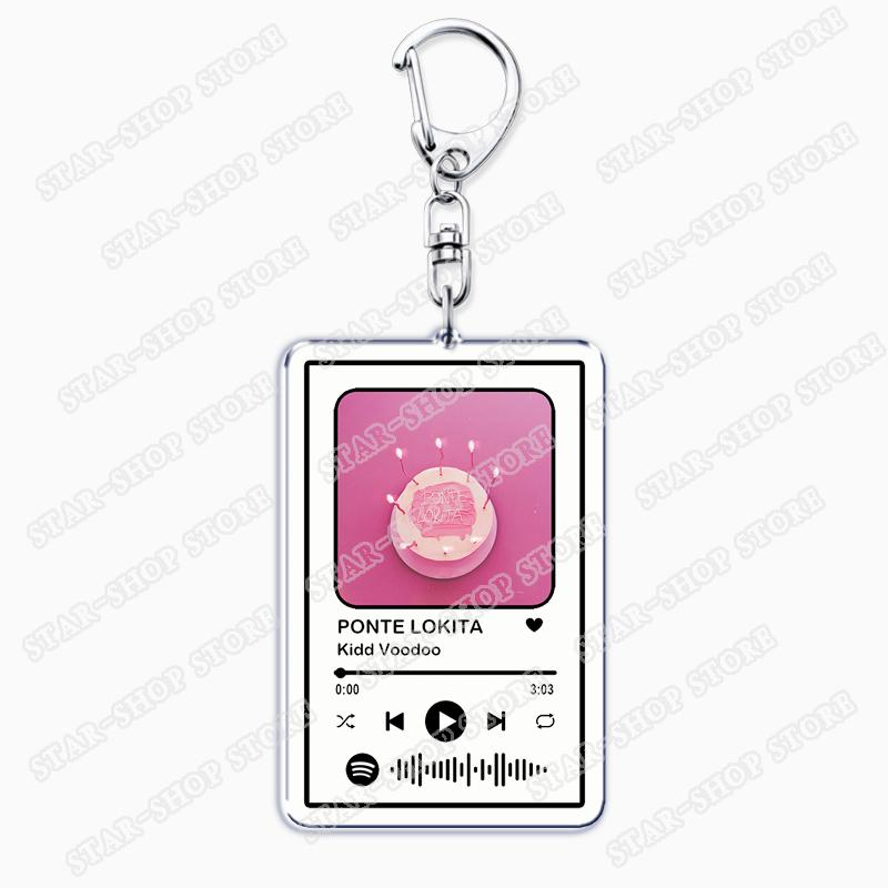 Singer Kidd Voodoo Songs Keychains for Women Accessories Bag PONTE LOKITA Tas Texteandome Music Keying Jewelry Fans Friend Gifts
