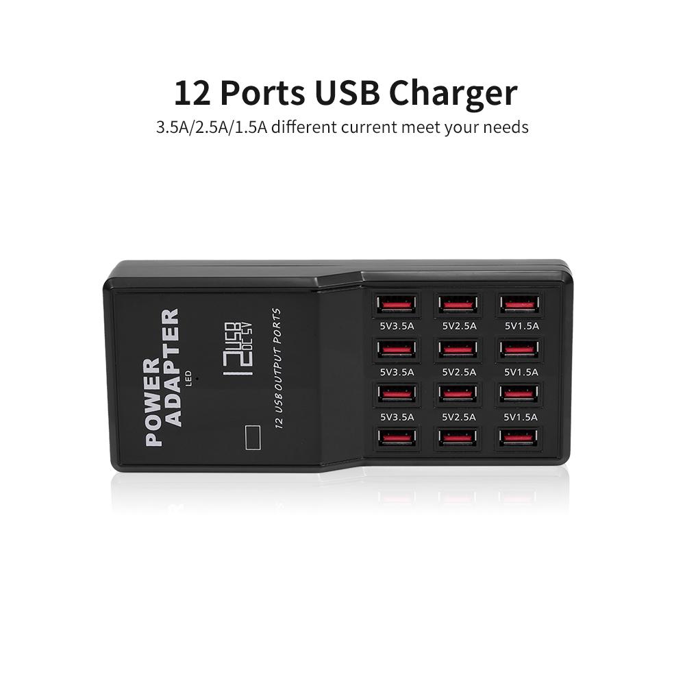 Smart Charging Station with 12 Ports USB Charging Dock USB  R of   Compatibility Charging Station for Family and   Use
