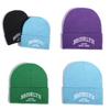Autumn Winter Knitted Cap With Embroidered Letters And Acrylic For Streetwear And Hiphop Style