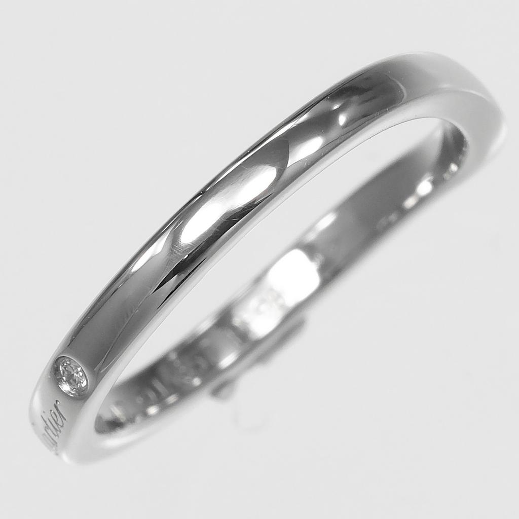 CARTIER Ballerina curve Ring Pt950Platinum/diamond #4.1(US Size) 3g Women Used