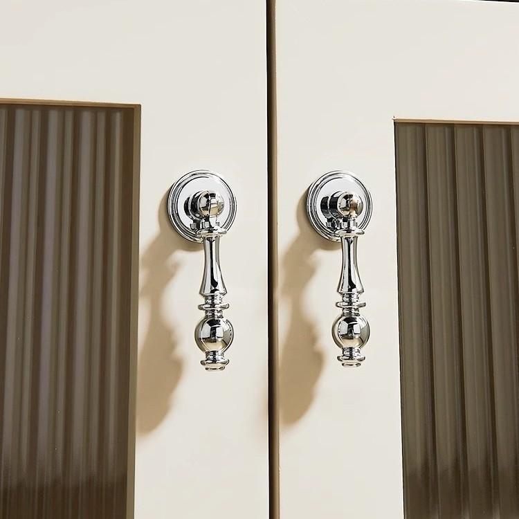 Chromowany, Zawieszka, Lekki luksus, Uchwyt do drzwi szafki szuflady, Nowoczesna prostota, Wysokiej klasy, Uchwyt do szafki garderobianej, Mały uchwyt w stylu antycznym