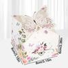 50 Stück Schmetterling Gastgeschenkboxen Papier Geschenkboxen Faltbare Party Gastgeschenkboxen Geschenkverpackungsbox für Babyparty Schmetterling Leckerlibox Party Hochzeit Geburtstag