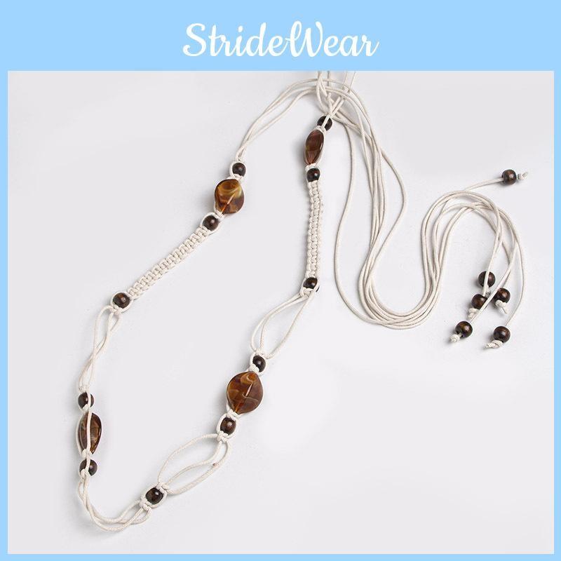 Style Bohemian Bead Decoration Women Casual Weaving Waist Chain For Daily