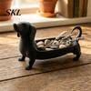 Origineller Schlüsselhalter 3D-gedruckte Dackel-Aufbewahrungsschale für Schmuck, Schlüssel, Ohrringe, Kreativer Schreibtisch-Organizer, Tisch-Hundedekorationen