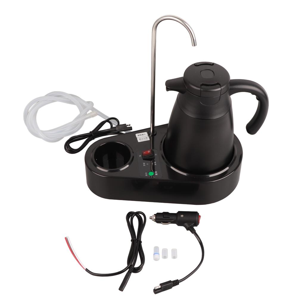 1.2L Car Water Kettle Stainless Steel Electric Kettle 24V Boiling Water Bottle for Car Travel
