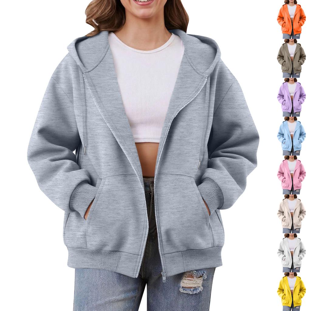 Women's Off Shoulder Zipper Hoodie Sweatshirt  Fashion Clothing Casual Jacket