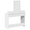 White Makeup Table with Storage 100 X 41 X 140 Cm Engineered Wood
