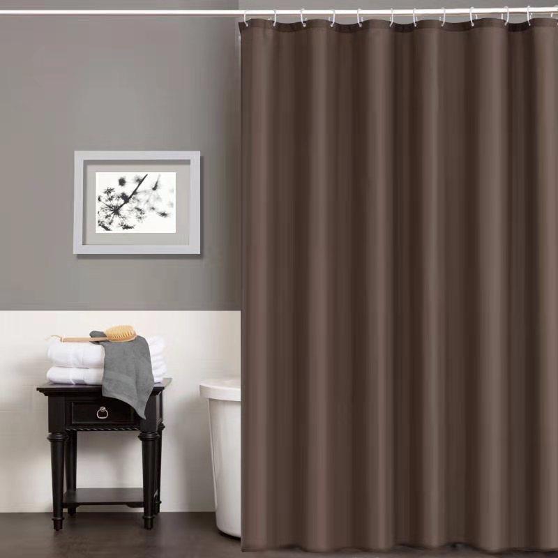 Soft Microfiber Fabric Shower Liner Waterproof Shower Curtain For Guest Rooms And Apartments