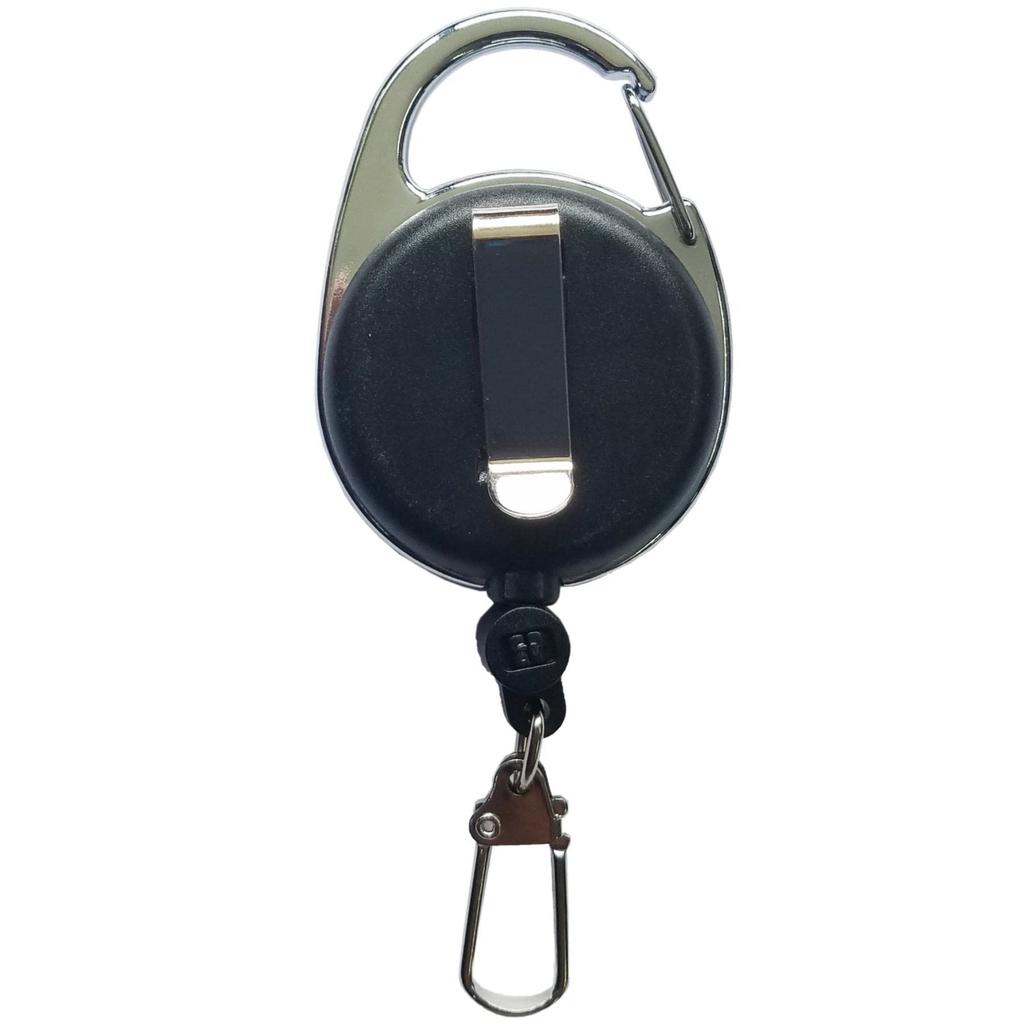 Glory Fish CS-003 Carabiner Pin-on Reel with Measuring Tape, Black