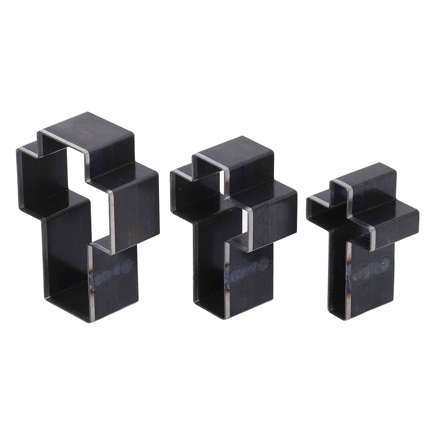 Leather Punching Dies, Crossed Shape Leather Cutting Dies Set, High Density Alloy Steel, 3 Size Options