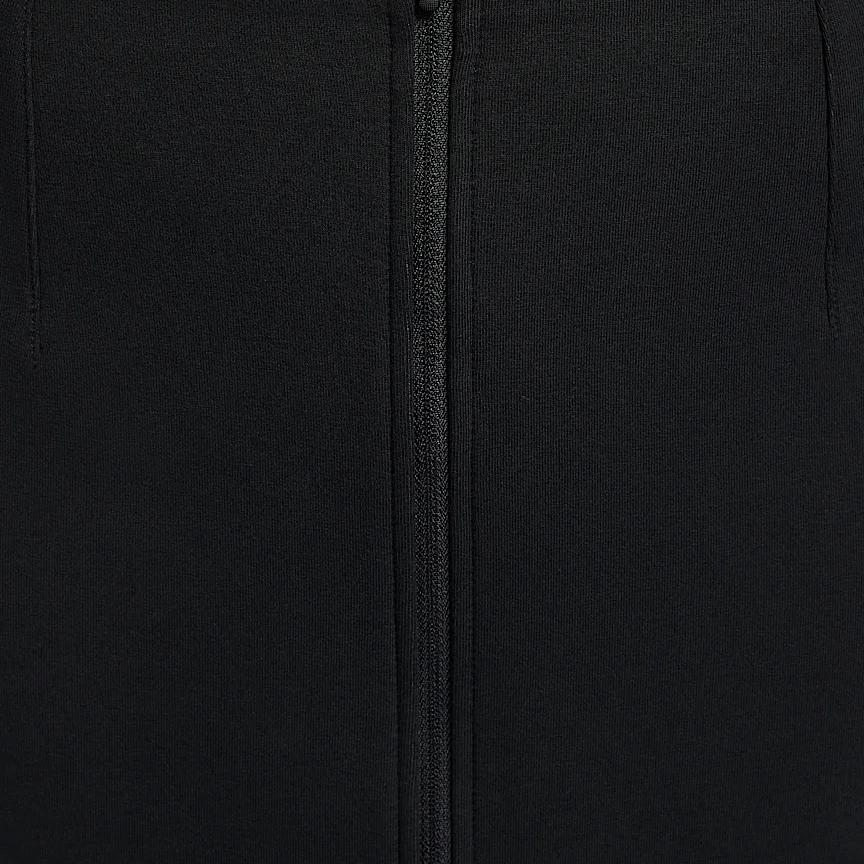 Nike Sportbekleidung Tech Fleece Schwarz Damen Schlankes Maxikleid HJ0919-010