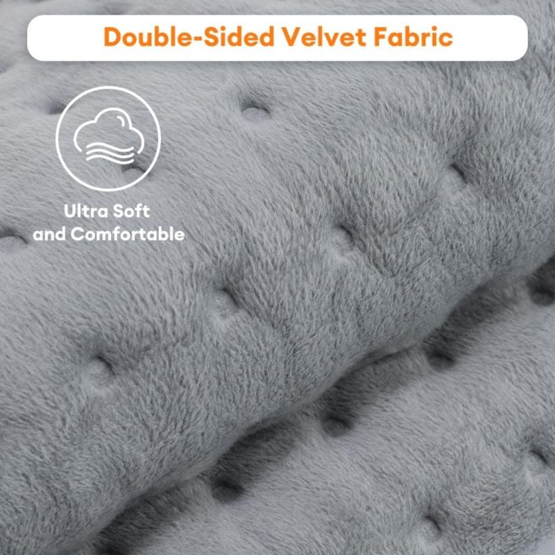 Soft Plush Electric Heating Blanket Adjustable 9 Temperature Setting Safe Automatic Shutoff Heating Pad for Cold Weather