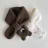 Cute Plush Baby Gloves Bear Embroidered Toddler Mittens Winter Thick Warm Cashmere Kids Full Finger Gloves