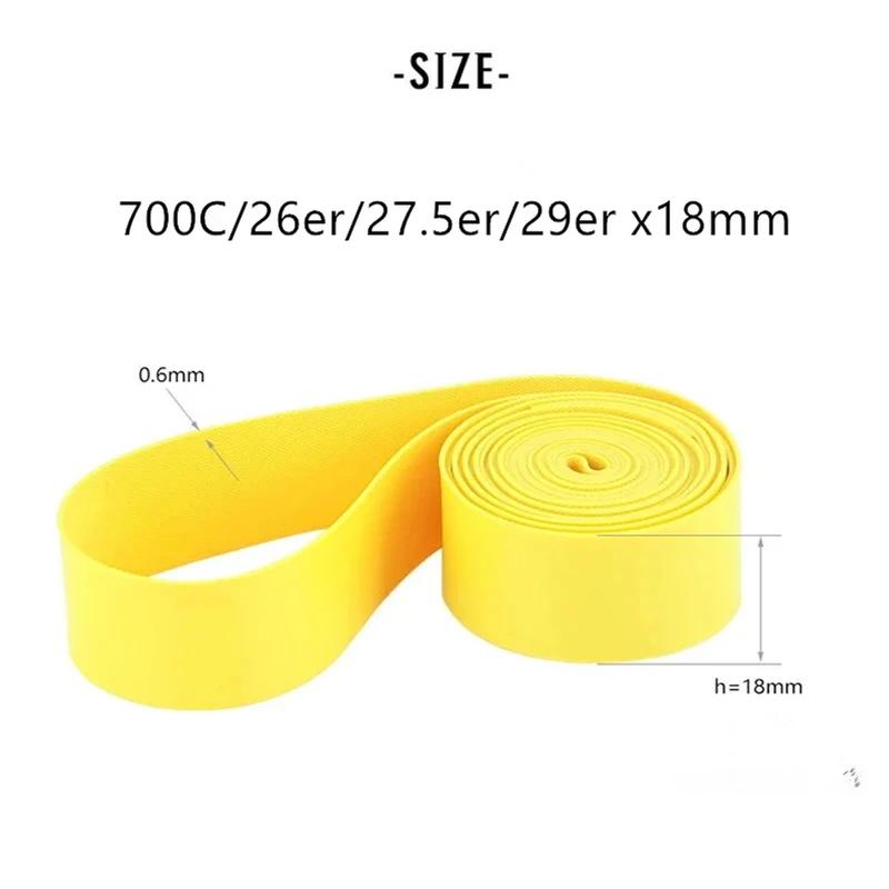 1 Pair 2pcs Bicycle Tube Premium PVC Rim Tapes Strips MTB Mountain Bike Road Bike Folding Tire Liner Cover 26 27.5 29 700c Inch