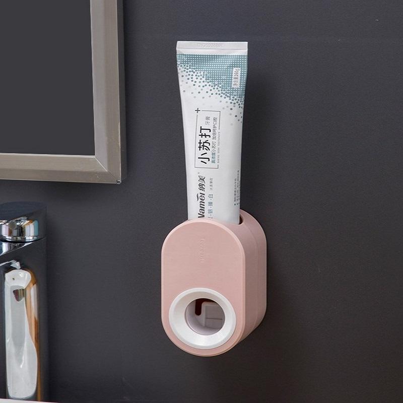 Fully Automatic Toothpaste Dispenser Hole Punched Toothbrush Toothpaste Storage Shelf Wall Hangers  Bathroom Accessories