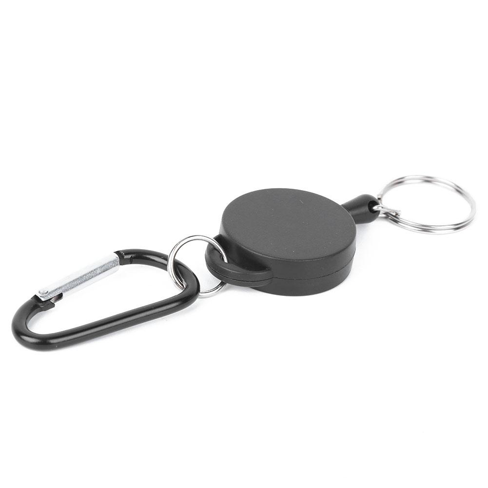 4 Stück Teleskop-Schlüsselanhänger Diebstahlsicher Kreativ Einziehbar Schlüsselring Nylonschnur Outdoor Karabinerhalter für Mobiltelefone Geldbörsen
