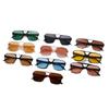 2024 Korean Retro Large Square Frame Pilot Sunglasses with Trendy Ocean Lenses