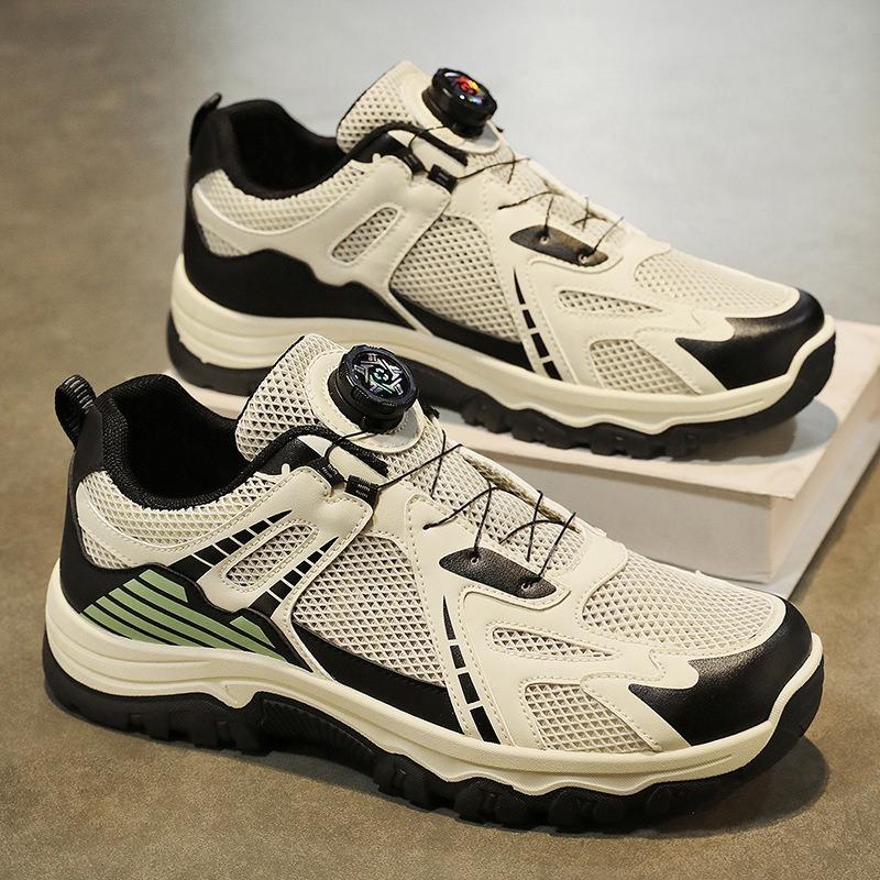 Hiking Shoes Summer Men's Shoes New Breathable Hollow Mesh Shoes Men's Non-slip Wear-resistant Sports Shoes Casual Dad Shoes Men