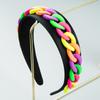 Women's Rural Wide Edge Color Chain Decoration Makaron Color Headband