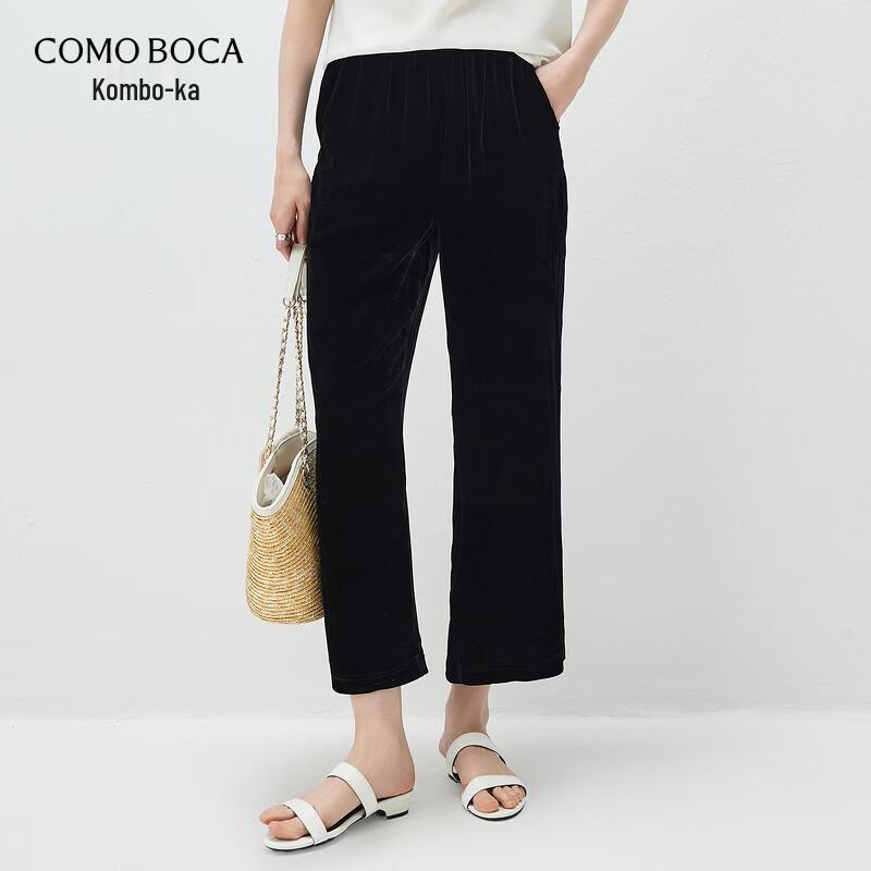 Women s Mulberry Silk Drawstring Straight-Leg Pants M