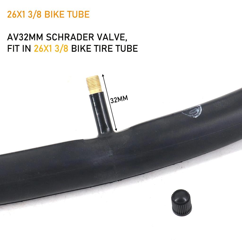 2pcs X Inner Tube 2-Pack Bicycle Iner Tubes 26\" X 1 3/8\"Valve AV 26x1-3/8 Inner Tube Valve Bicycle Inner Tubes Bike