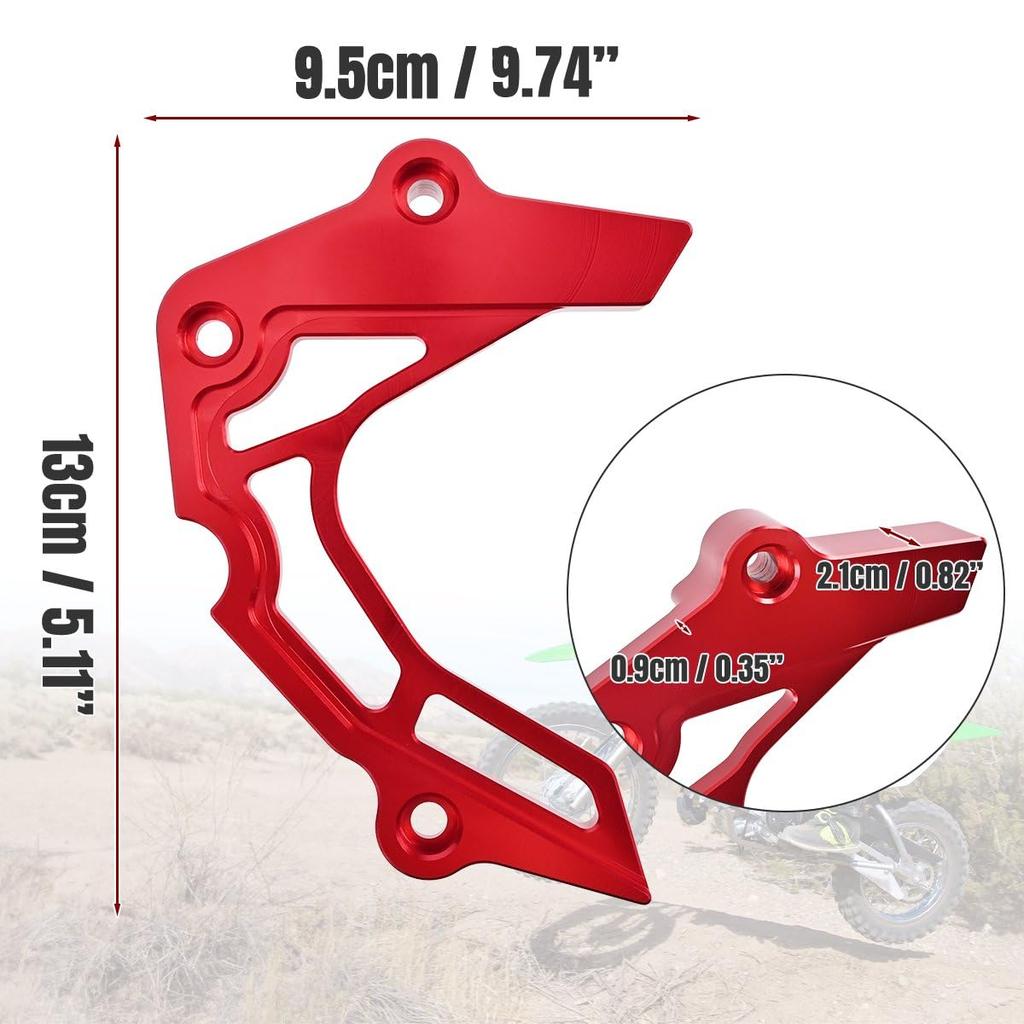 Canitu Red Front Sprocket Cover Guard Motorcycle Aluminum Chain Guard Sprocket Engine Cover Case