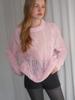 ETMON Hairy Cable Pullover Knit, Light Pink