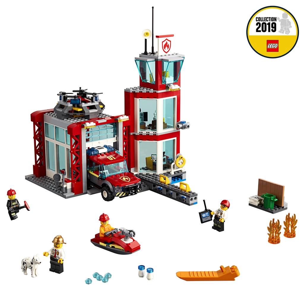 LEGO City Fire Station 60215 Building Blocks Toy for Boys and Cars