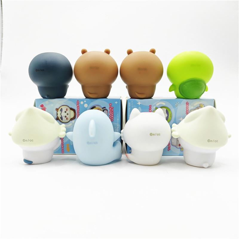 Adorable Self-deprecating Bear Aquarium Finger Puppets Cute Display Pvc Toy Set