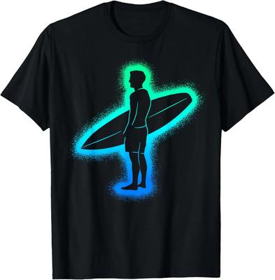 Surf Beach Surfbrett Surfer Mann Kind Junge Surf T-Shirt Kundendruck Grafik T-Shirt Kundenspezifisches T-Shirt Mann Streetwear Tops