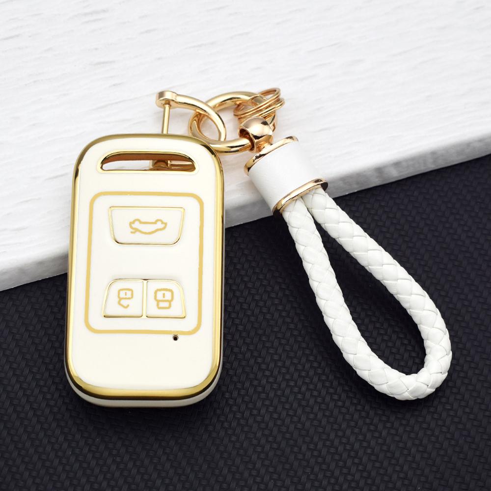 TPU Anti-Scratch Car Key Case Cover for Chery Tiggo 5X Tiggo 7 8 9 Tiggo 3X  Arrizo Remote Key Fob Protector Chain Accessories