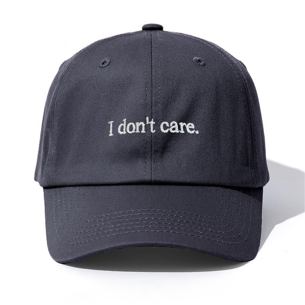 Pc I Dont Care Embroidery Baseball Cap for AdultsMinimalist Retro Style Casual Soft Adjustable Dad HatPerfect As Gift
