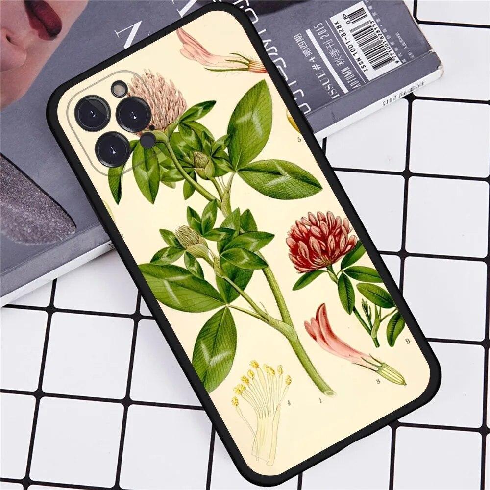 Plant Flower Phone Case For iPhone Samsung Galaxy Redmi Xiaomi Oppo OnePlus Note S A 7 8 9 10 11 12 13 14 20 21 22 23 53 54 Pro Max Ultra TPU Soft