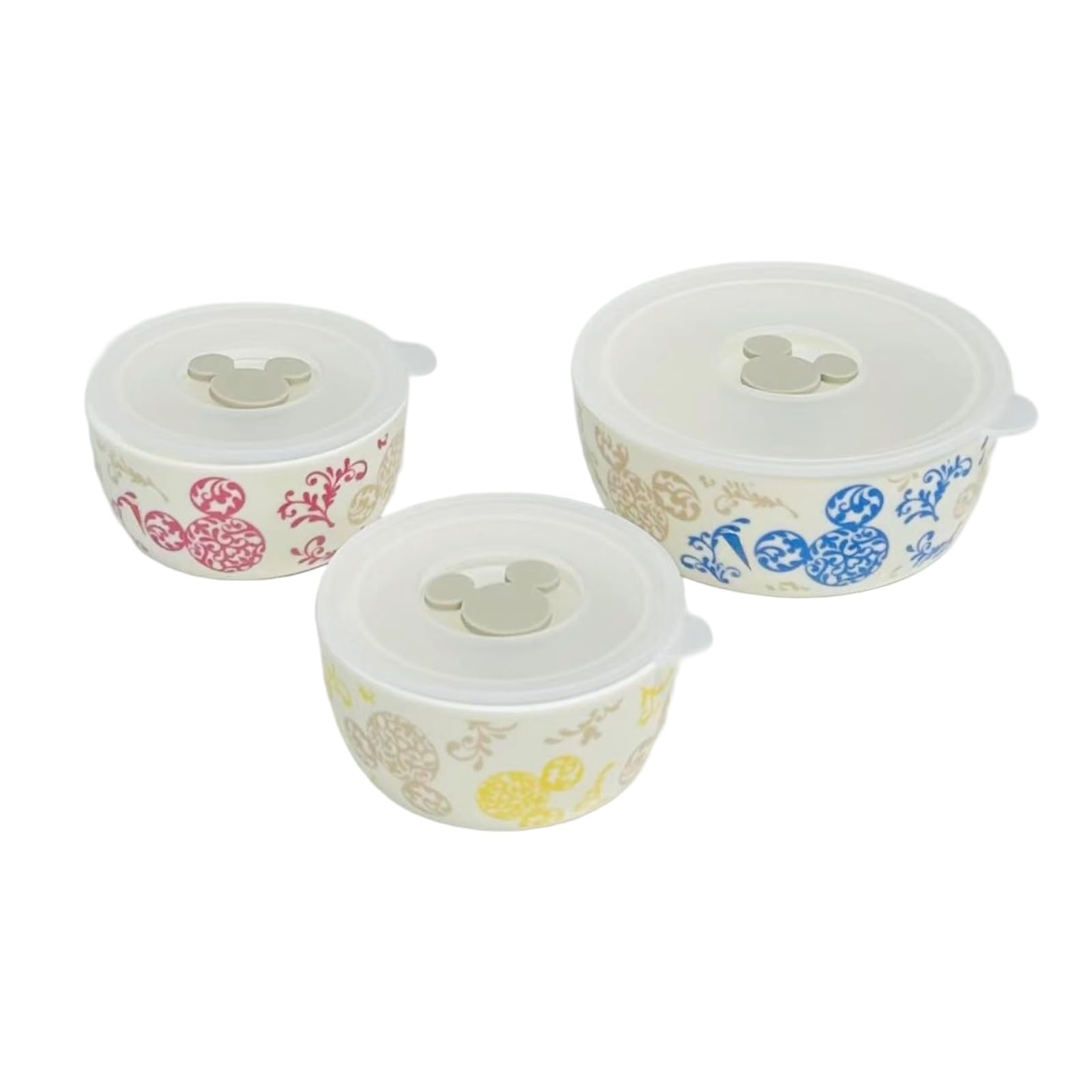 maebata Disney Mickey & Friends Microwaveable Food Container Set of 3 D-MF77 53235