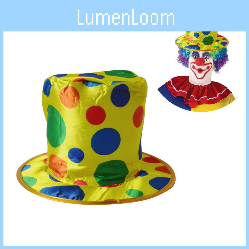 Halloween Party Performance Hat Clown Polka Dot Top Hat Magic Jazz Hat High Top Hat