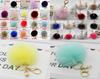 Luxurious Charm Key Ring Rabbit Fur Ball Pompom For Cell Phone And Car Keychain