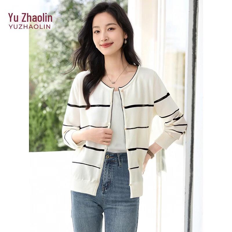 YUZHAOLIN Women's Striped Knit Cardigan