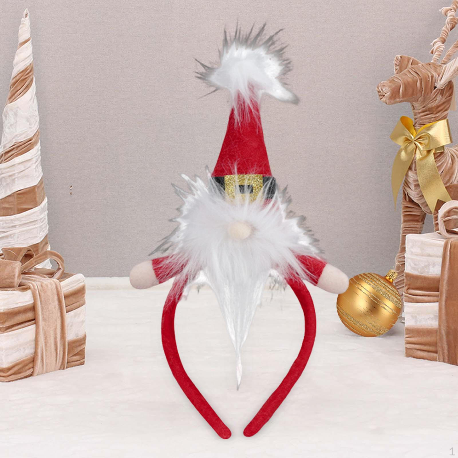 

Рождественская повязка на голову креативная модная повязка на голову в виде шапки Санты для сценического шоу года Faceless Old Man