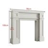 French Country Faux Fireplace Mantel Cabinet Painted Finish Freestanding