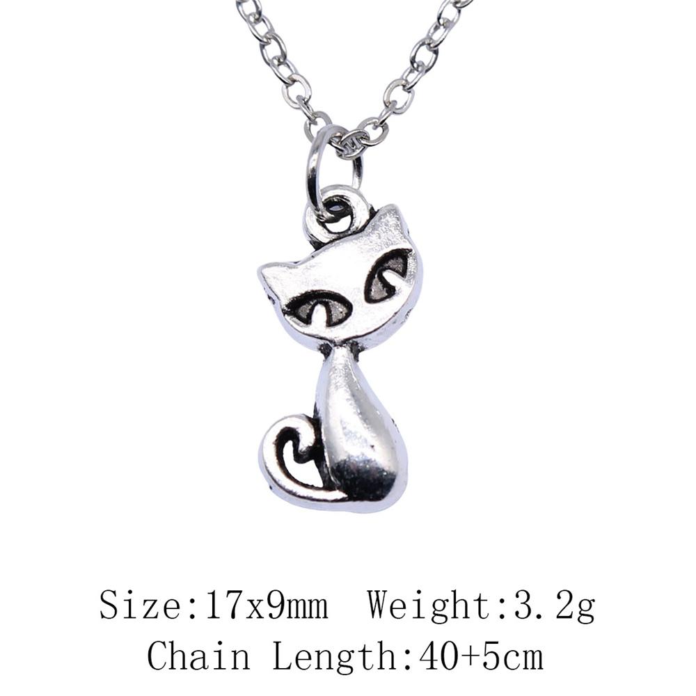 Vintage Animal Pendant Necklace Cat Animal Charm Necklaces Forest Ocean Western Jewelry Gift For Making DIY