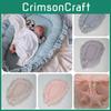 Cozy Cotton Lace Newborn Baby Lounger Portable Crib Bed In Pink Beige Gray Teal