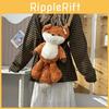 Fox Children Plush Backpack Outdoor Leisure Storage Bag Cartoon Cute Doll