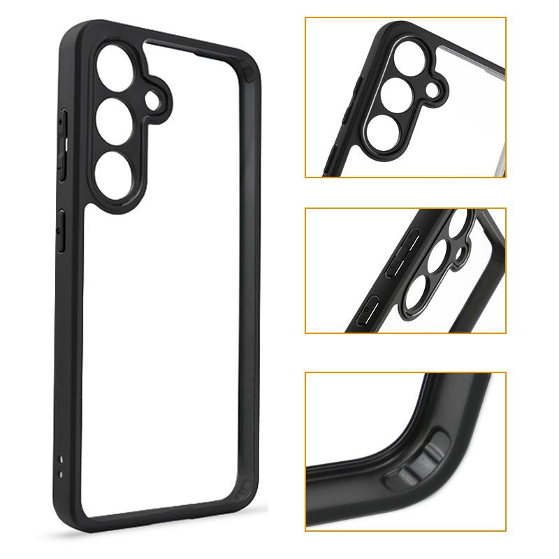 For Samsung Galaxy S24+ Case Anti-collision TPU+PC Phone Cover Dustproof Phone Shell