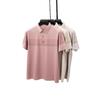 Ice Silk Short Sleeved T-shirt for Men In Summer Thin Fashionable Breathable Striped and Collared Polo Shirt