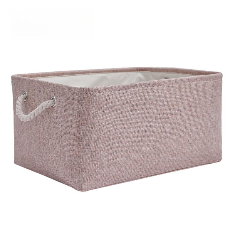 Desktop Miscellaneous Clothing Storage Rack Thick Cotton and Linen Solid Color Storage Basket Household Folding Storage Box