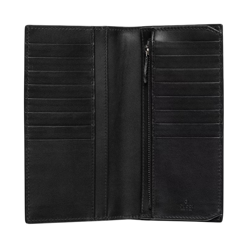 Gucci GG Marmont Brand Logo Classic Semi-gloss Leather Wallet Men's Black