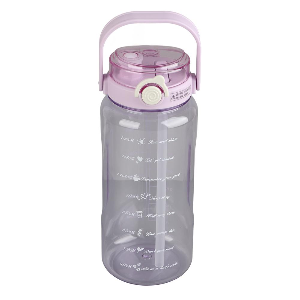 Große Wasserflasche 2 Trinkmethoden PC PP Material Klare Skala Tragbar Matt Großer Wasserkrug