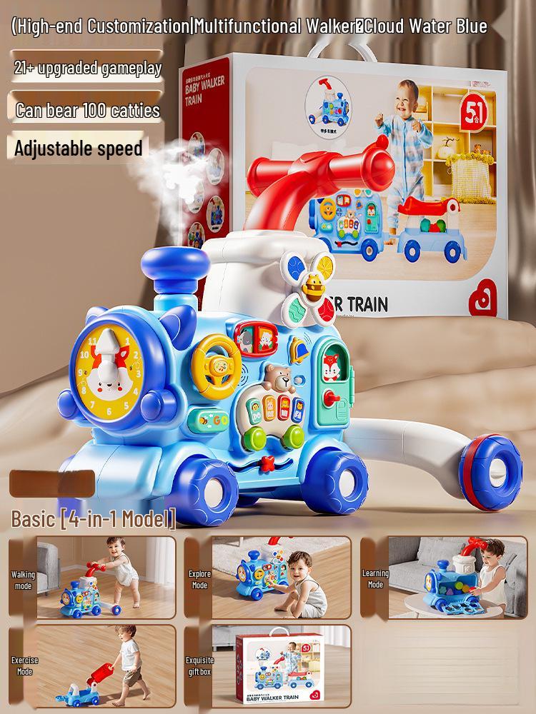 Multifunctional Baby Walker & Stroller: 4-in-1/5-in-1 Infant Toddler Walker, Early Education Toy, Birthday Gift