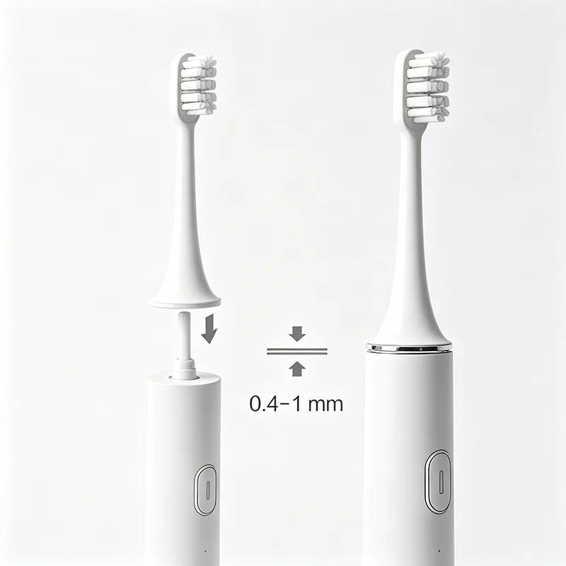 8PCS Sonic Electric Toothbrush Replacement Brush Heads Soft Bristle Compatible with XIAOMI MIJIA T300/500 Vacuum Compatible Nozz